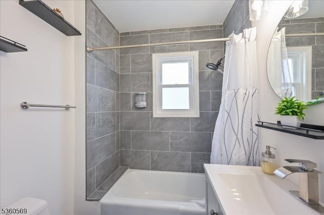 1036 Creger Ave, Union Twp, NJ 07083 - bathroom with toilet, shower / bathtub combination with curtain, and vanity