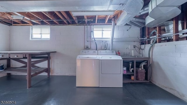 813 Riverbend Dr, Clark Twp, NJ 07066 - basement featuring washer and clothes dryer