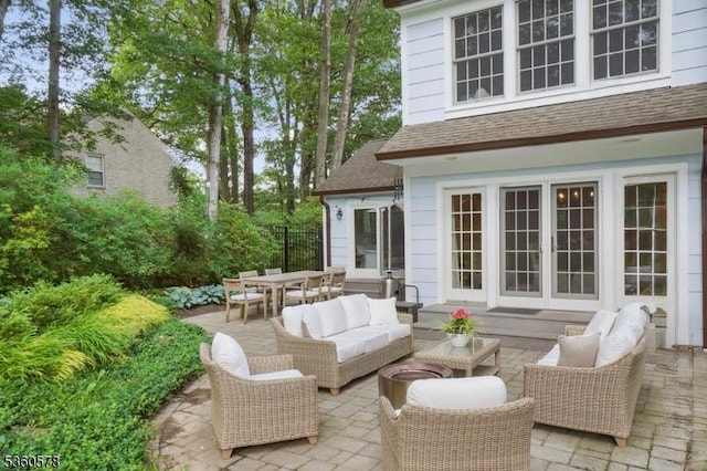 5 Barry Ln, Millburn Twp, NJ 07078 - view of patio featuring an outdoor living space and outdoor dining space