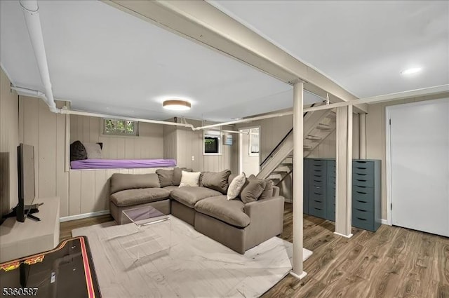 246 Park Ave, Allendale Boro, NJ 07401 - living room with wood finished floors and stairs