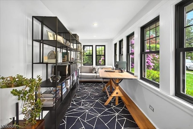 246 Park Ave, Allendale Boro, NJ 07401 - office space featuring dark wood-style floors, baseboards, and recessed lighting