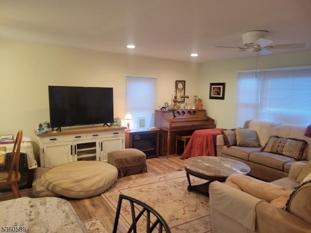14 Douglas Dr, Jackson Twp, NJ 08527 - living area with light wood-style floors, ceiling fan, and recessed lighting
