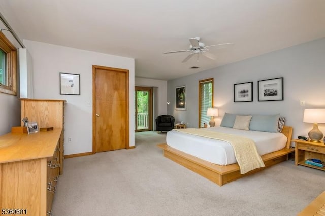 81 Coppermine Rd, Franklin Twp, NJ 08540 - bedroom with light colored carpet, baseboards, and ceiling fan