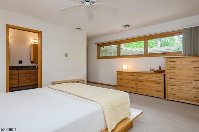 81 Coppermine Rd, Franklin Twp, NJ 08540 - bedroom featuring light carpet, ensuite bath, and ceiling fan