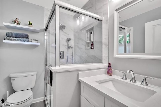 11 Anne St, Hillsborough Twp, NJ 08844 - full bath featuring vanity, toilet, and a shower stall
