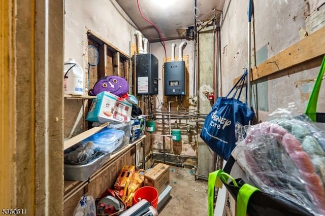 159 2nd St, Elizabeth City, NJ 07206 - storage room with water heater