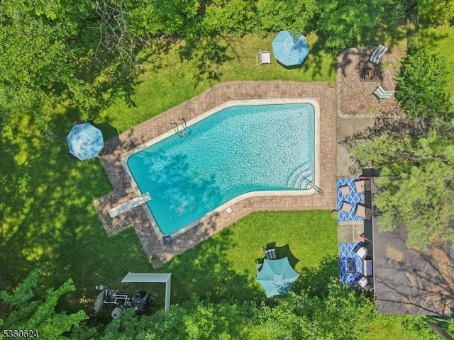 29 Union Ave, New Providence Boro, NJ 07974 - drone / aerial view of a pool