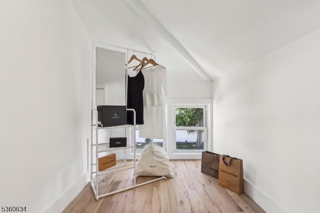 541 Westfield Rd, Scotch Plains Twp, NJ 07076 - bedroom with wood finished floors, lofted ceiling, and baseboards