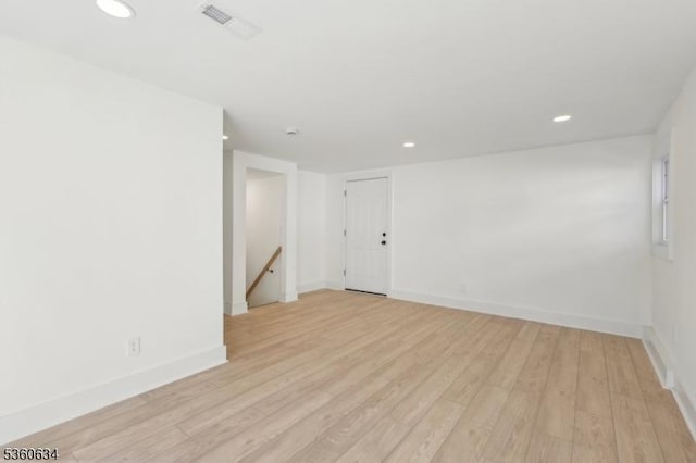 541 Westfield Rd, Scotch Plains Twp, NJ 07076 - empty room featuring light wood-type flooring, recessed lighting, and baseboards