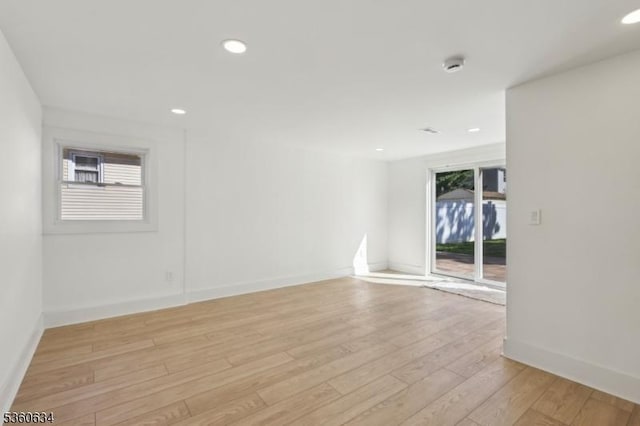 541 Westfield Rd, Scotch Plains Twp, NJ 07076 - spare room with light wood-style flooring, baseboards, recessed lighting, and a smoke detector