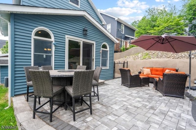 126 Beech St, Nutley Twp, NJ 07110 - view of patio / terrace featuring an outdoor hangout area
