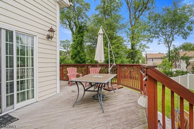 40 Upsala Ct, East Orange City, NJ 07017 - wooden deck featuring outdoor dining space
