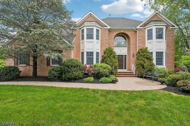9 Labaw Way, Montgomery Twp, NJ 08502 - view of front of home with a front lawn and brick siding