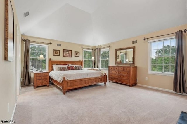 9 Labaw Way, Montgomery Twp, NJ 08502 - bedroom featuring light colored carpet, vaulted ceiling, and baseboards