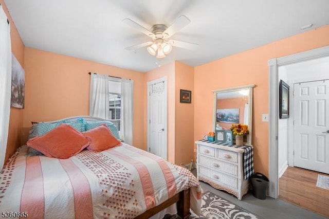 126 Smith Rd, Franklin Twp, NJ 08873 - bedroom featuring ceiling fan and wood finished floors