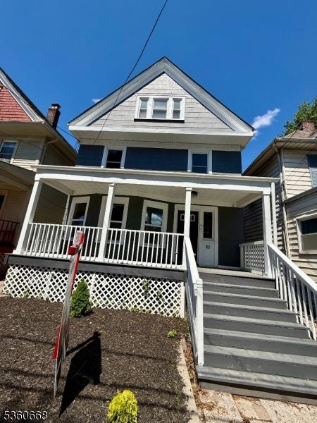 67 Mead St, Newark City, NJ 07106 - view of front of house with a porch and stairway