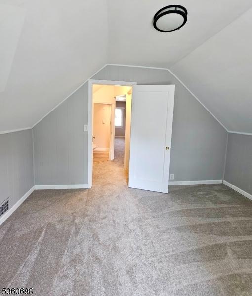 36 Webster Ave, Summit City, NJ 07901 - additional living space featuring carpet floors, lofted ceiling, and baseboards