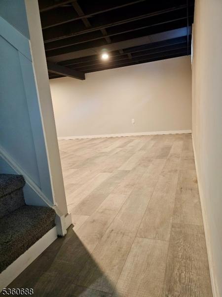 36 Webster Ave, Summit City, NJ 07901 - finished below grade area featuring stairway and baseboards