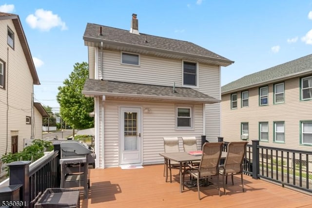 421 Lake Ave, Lyndhurst Twp, NJ 07071 - deck featuring outdoor dining space