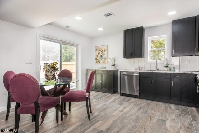 35 Ellis Ave, Irvington Twp, NJ 07111 - kitchen with dishwasher, light wood-type flooring, plenty of natural light, and recessed lighting