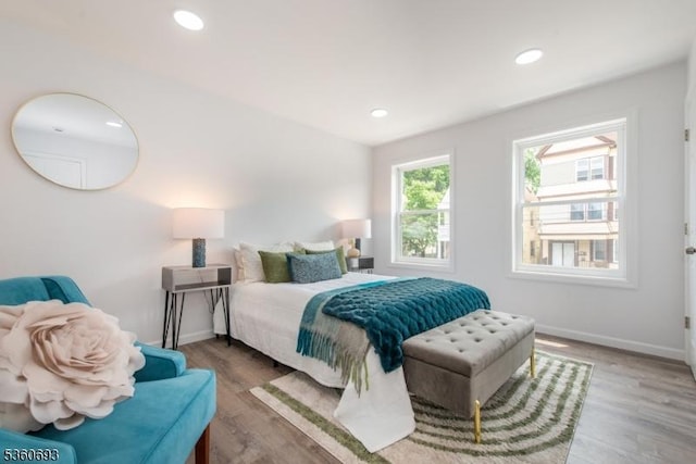 35 Ellis Ave, Irvington Twp, NJ 07111 - bedroom featuring wood finished floors and recessed lighting