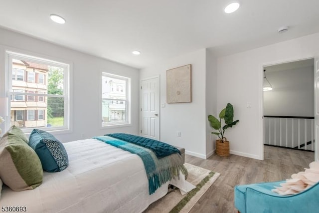 35 Ellis Ave, Irvington Twp, NJ 07111 - bedroom featuring light wood-style floors and recessed lighting