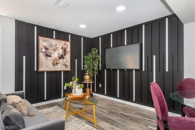 35 Ellis Ave, Irvington Twp, NJ 07111 - cinema room featuring recessed lighting and light wood-style flooring