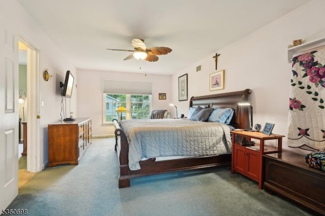 7 Michael Ct, Green Twp, NJ 07860 - carpeted bedroom with a ceiling fan
