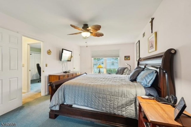 7 Michael Ct, Green Twp, NJ 07860 - bedroom featuring carpet and a ceiling fan