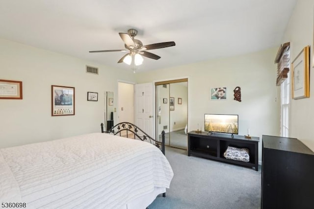 7 Michael Ct, Green Twp, NJ 07860 - carpeted bedroom with a closet and a ceiling fan