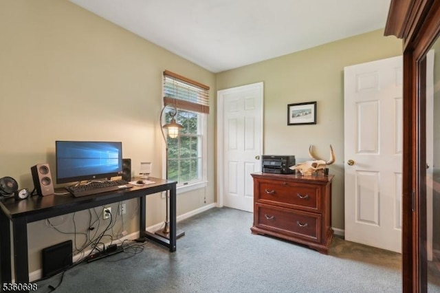 7 Michael Ct, Green Twp, NJ 07860 - home office with dark colored carpet and baseboards