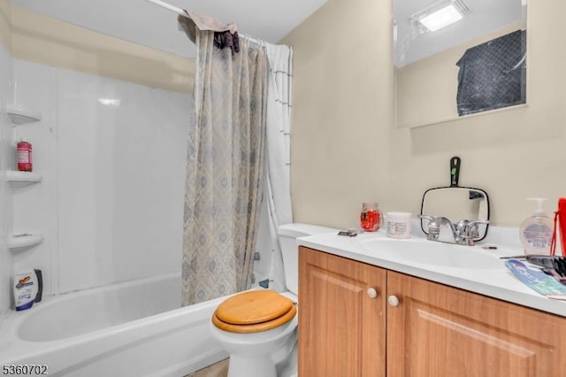 314 Fitzpatrick St, Hillside Twp, NJ 07205 - bathroom with toilet, vanity, and shower / bath combination with curtain
