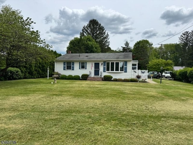 455 Rte 206, Andover Twp, NJ 07860 - ranch-style home featuring a front yard and a chimney
