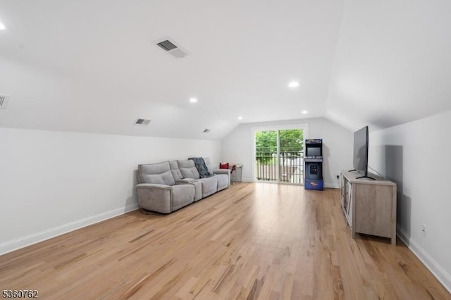 29 Tennis Rd, Jefferson Twp, NJ 07849 - additional living space with vaulted ceiling, light wood-style flooring, recessed lighting, and baseboards