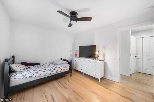 29 Tennis Rd, Jefferson Twp, NJ 07849 - bedroom with light wood finished floors and ceiling fan