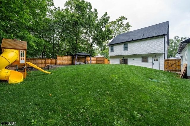 29 Tennis Rd, Jefferson Twp, NJ 07849 - view of yard with a gazebo and a playground