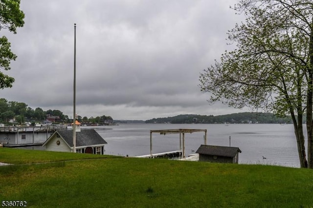 29 Tennis Rd, Jefferson Twp, NJ 07849 - water view with a dock