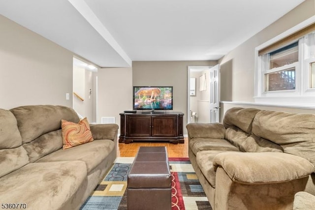 17 4th St, South River Boro, NJ 08882 - living area with wood finished floors