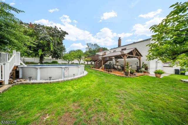 17 4th St, South River Boro, NJ 08882 - view of yard with a gazebo and stairway