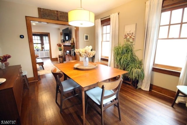 137 Oak Ridge Ave, Nutley Twp, NJ 07110 - dining room with dark wood finished floors and baseboards