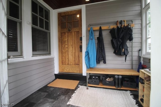 137 Oak Ridge Ave, Nutley Twp, NJ 07110 - mudroom with wood walls and plenty of natural light