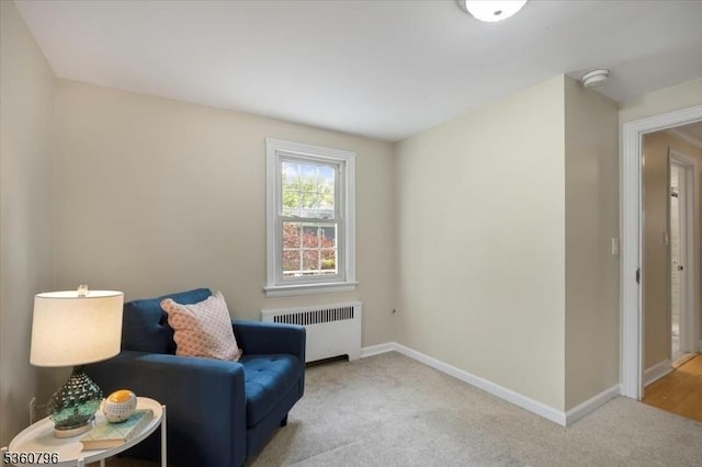 30 Newman Ave, Verona Twp, NJ 07044 - sitting room with radiator heating unit, baseboards, and carpet floors