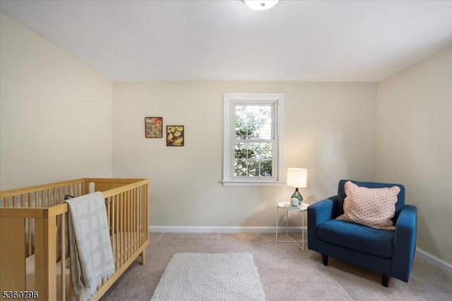 30 Newman Ave, Verona Twp, NJ 07044 - carpeted bedroom with baseboards and a crib