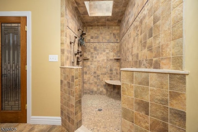 542 Drakestown Rd, Mount Olive Twp, NJ 07836 - full bath featuring a tile shower and baseboards