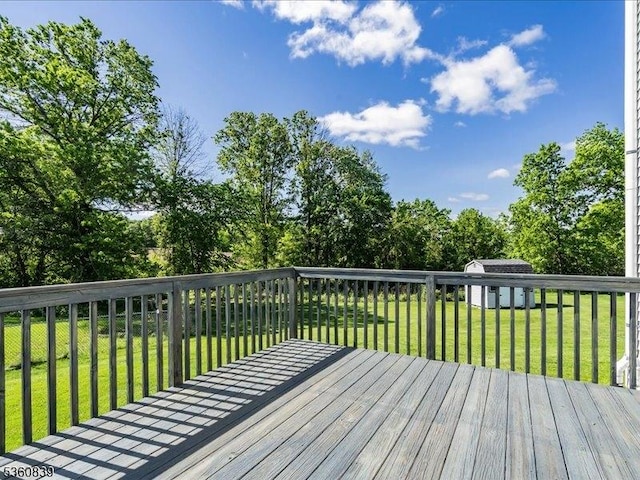 5 Portsmouth Ct, Raritan Twp, NJ 08822 - wooden terrace with a lawn and view of scattered trees