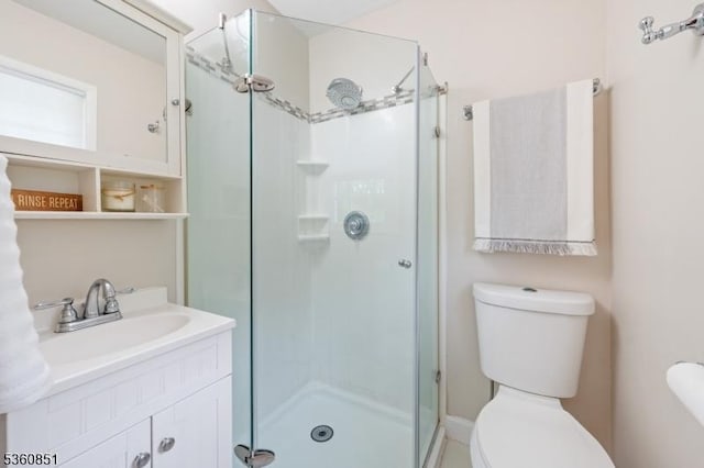 39 Fox Chase Run, Hillsborough Twp, NJ 08844 - bathroom featuring a stall shower, toilet, and vanity