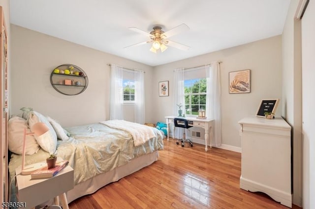 39 Fox Chase Run, Hillsborough Twp, NJ 08844 - bedroom with light wood-style floors, baseboards, and ceiling fan