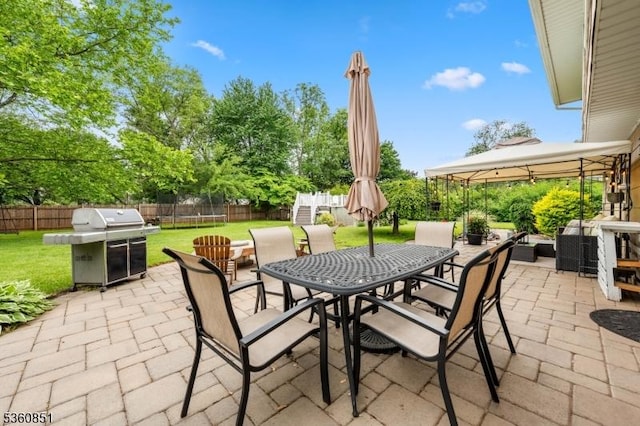 39 Fox Chase Run, Hillsborough Twp, NJ 08844 - view of patio / terrace featuring a gazebo and outdoor dining area