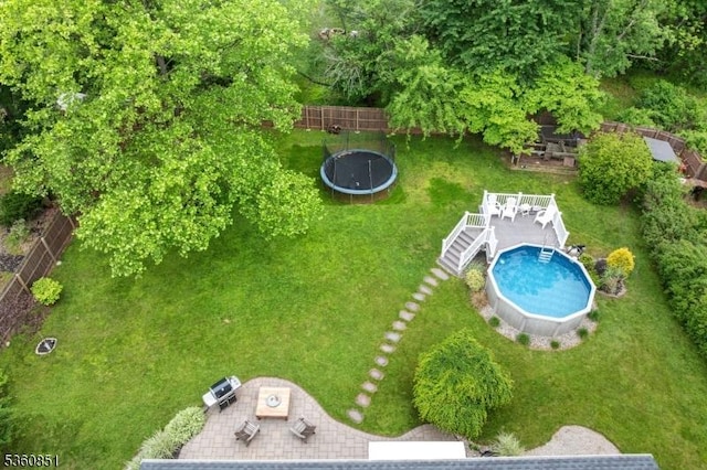 39 Fox Chase Run, Hillsborough Twp, NJ 08844 - drone / aerial view of a pool area