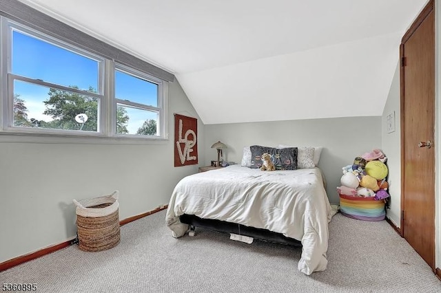 51 Hoffman Ave, Parsippany-Troy Hills Twp, NJ 07034 - carpeted bedroom featuring vaulted ceiling and baseboards